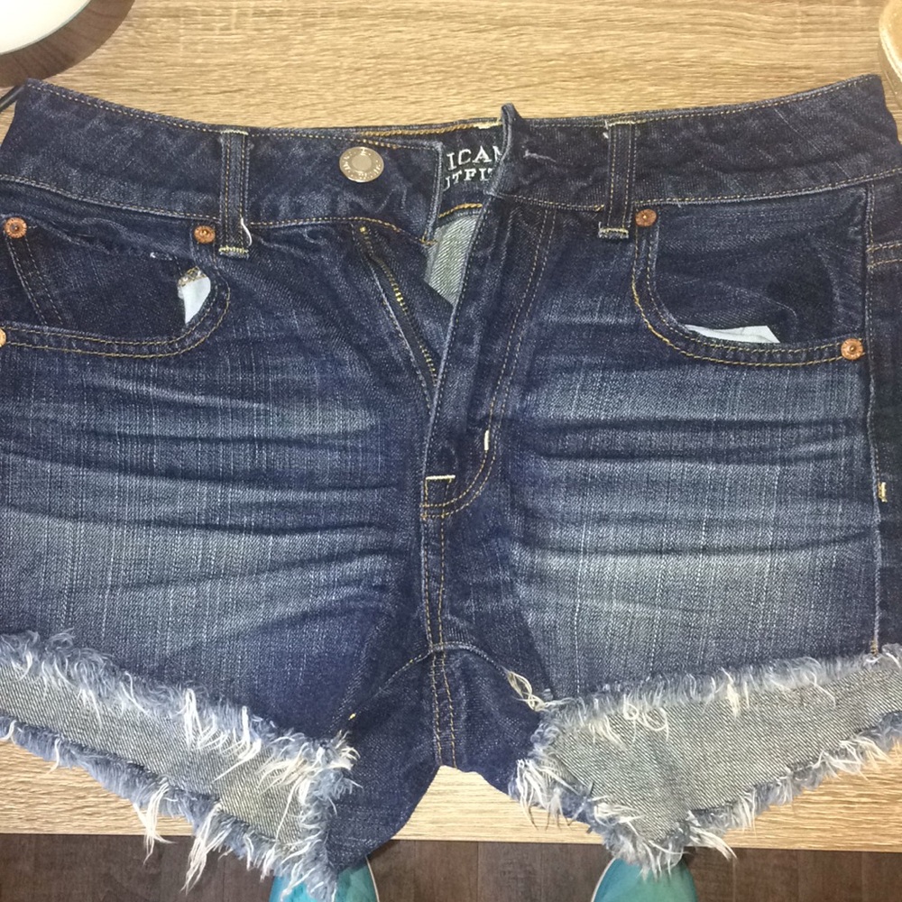 AE High Rise Jean Shorts
